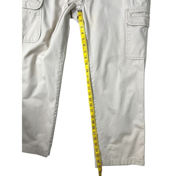 Original Weatherproof Vintage Men's Beige Stacked Pocket Cargo Pants 34 x 27 - Picture 7 of 13